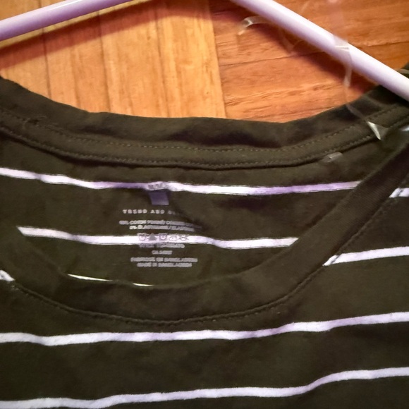 OLIVE GREEN STRIPED T-SHIRT DRESS - Picture 4 of 4